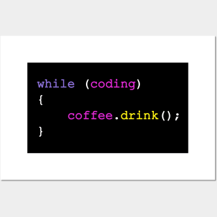 Programmer and coffee Posters and Art